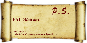 Pál Sámson névjegykártya